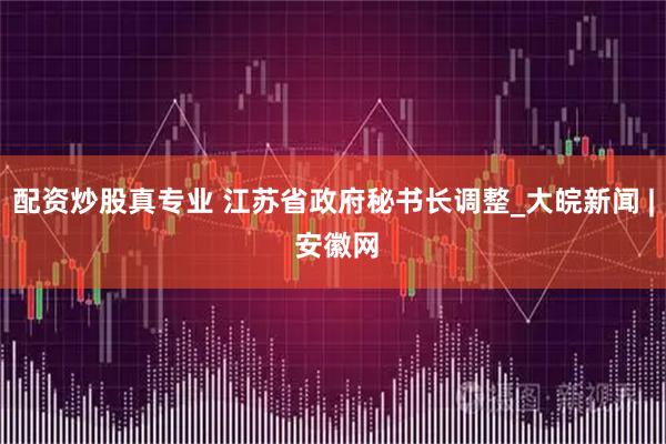 配资炒股真专业 江苏省政府秘书长调整_大皖新闻 | 安徽网