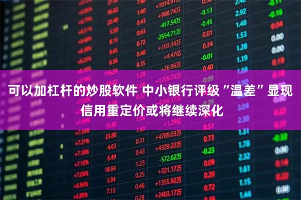 可以加杠杆的炒股软件 中小银行评级“温差”显现 信用重定价或将继续深化